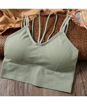 Camisoles & Tanks Women Tank Seamless Underwear Sexy Lingerie Intimates with Padded Camisole Tank Intimates - Green - CB19CT3...