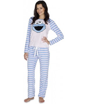 Sets Women's Cookie Monster Super Soft Plush Pajama Set - CD18OE3ZOZD