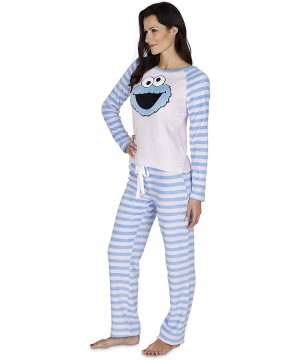 Sets Women's Cookie Monster Super Soft Plush Pajama Set - CD18OE3ZOZD