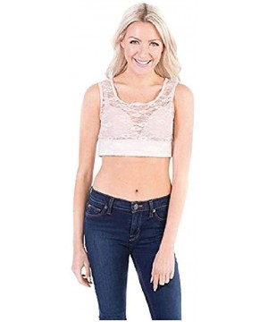 Camisoles & Tanks Lace Tank Crop Top | Layering Top for Women & Teens | Cute Layering Trimmed Top | XS-3X - Cream - C512608J9U9