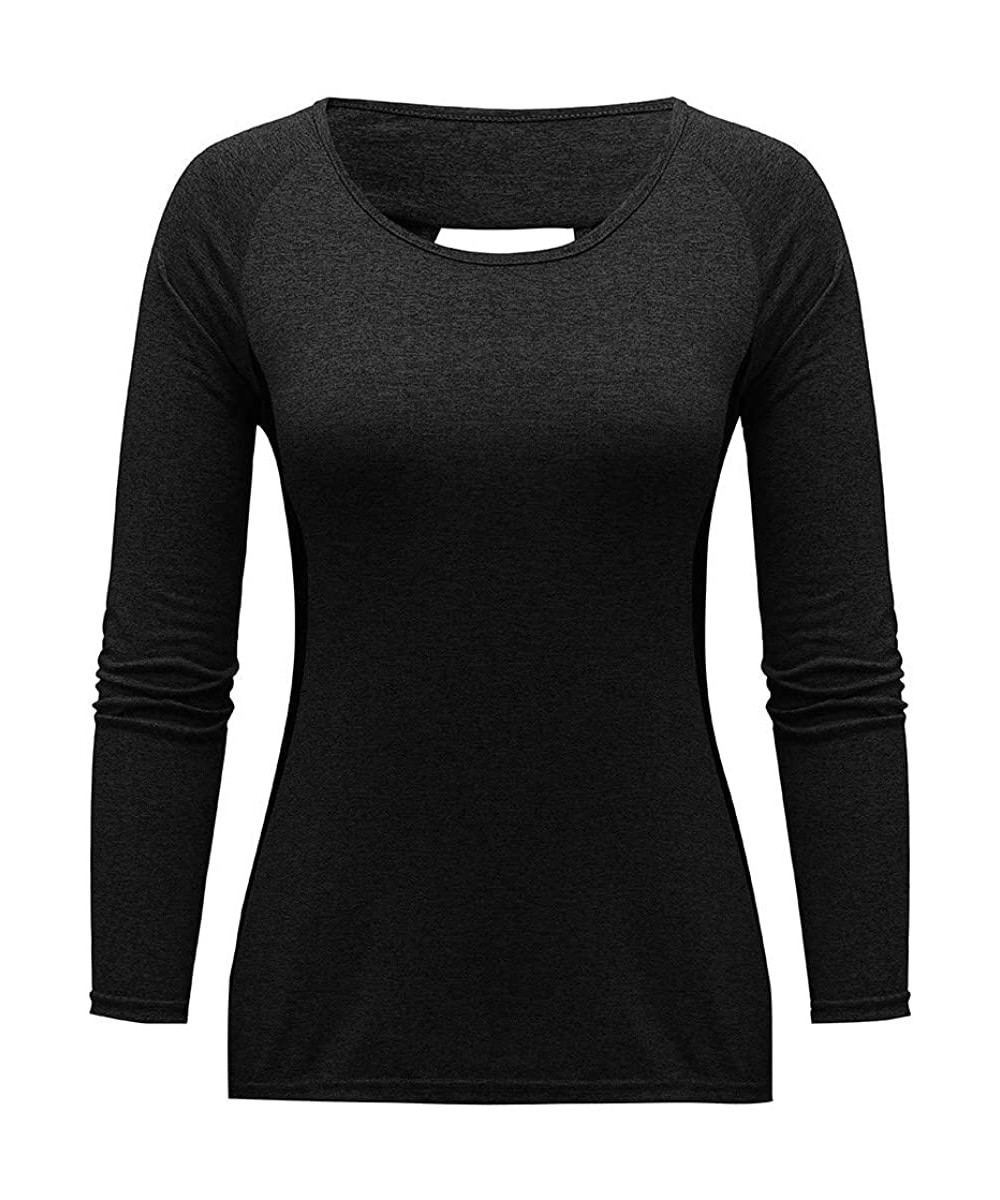 Baby Dolls & Chemises Yoga Workout Tops for Women-Cool DRI Performance V-Neck Tee Long Sleeve Running Tunic Soft Outdoor Shir...