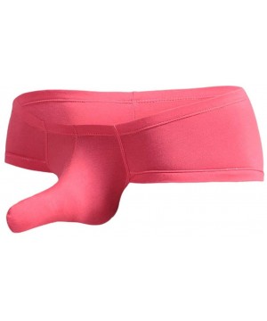 Boxer Briefs Men's Sexy Elephant Nasal Panties Modal Boxer Briefs Multi Pack - Red - C218Z94X0AC