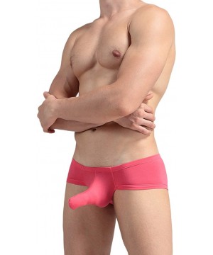 Boxer Briefs Men's Sexy Elephant Nasal Panties Modal Boxer Briefs Multi Pack - Red - C218Z94X0AC