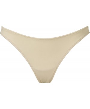 Panties Women's Plus Size Porcelain Thong Panty - Nude - CF113T7X0YL