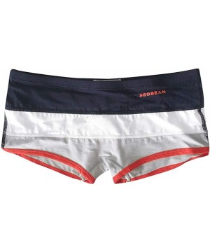 Boxer Briefs Men's Cotton Boxer Briefs Soft Breathable Color Stripe Boxer Underpants Underwear - White - C518H97S0ND