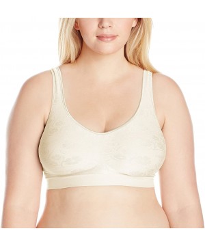 Bras Comfort Revolution Fit Shaping Wirefree Bra_Light Beige Floral_3XL - CX12LNKY02B