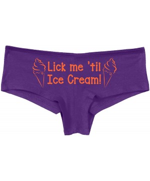 Panties Lick Me 'Til Ice Cream Boy Short Panties - Lick Me Until I Scream Boyshort Underwear - Orange - C518SSKROGI