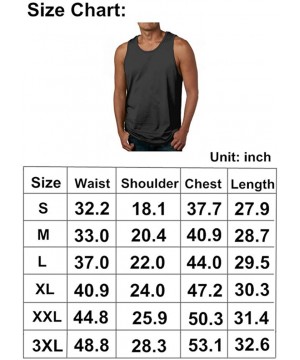 Undershirts Demon Slayer Mens Tank Top Cotton Sleeveless T-Shirts Casual Workout Muscle Athletic Vest Undershirts Black - Whi...