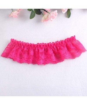 Garters & Garter Belts 2019 Sexy Lace Wedding Garters for Bride with Bow Party Prom Leg Garter - 7-fuchsia - CM18T0CXLZL