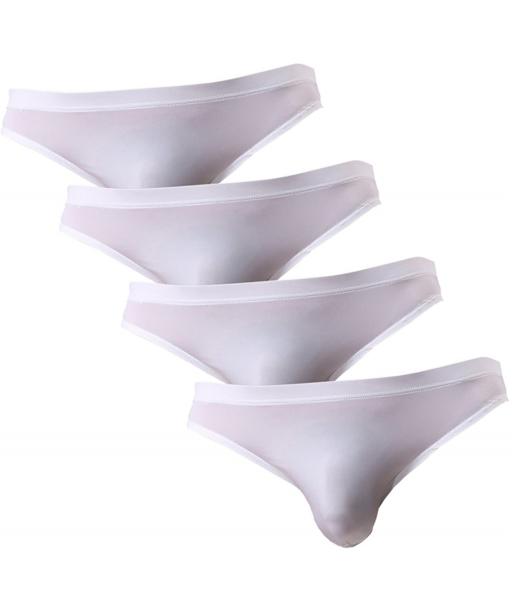 Briefs Mens Silky Bikini Briefs Low Rise Pack of 4 or 8 - 4pack-we - C31884WZKZE