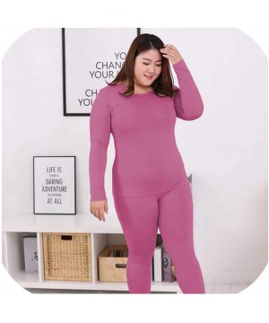 Thermal Underwear Winter Clothes Women Long Sleeve Thermal Autumn Solid Warm Women Thermal Underwear - Qian Zi - C6193UAQ8CS