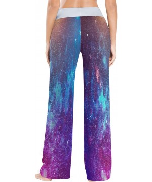 Bottoms Womens Pajama Lounge Pants Galaxy Wolf Wide Leg Casual Palazzo Pj Sleep Pants Girls - As Color 3 - C1199SGZDKX