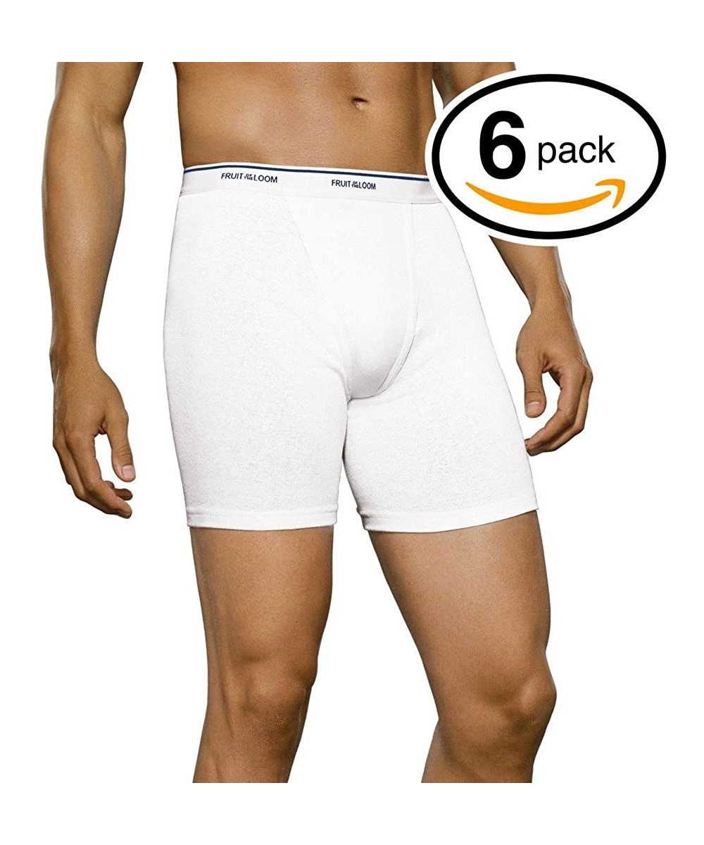 Boxer Briefs Mens Boxer Briefs Cotton Underwear Assortment XXX-Large 6 Pack - White 100% Cotton - CE12CI53WV5