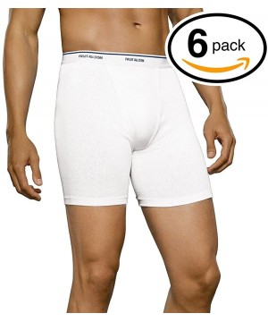 Boxer Briefs Mens Boxer Briefs Cotton Underwear Assortment XXX-Large 6 Pack - White 100% Cotton - CE12CI53WV5