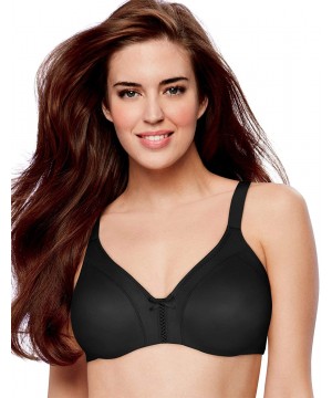 Bras Women's Double Support Soft Touch Cool Comfort Underwire Bra - Black - C118YZWLK24