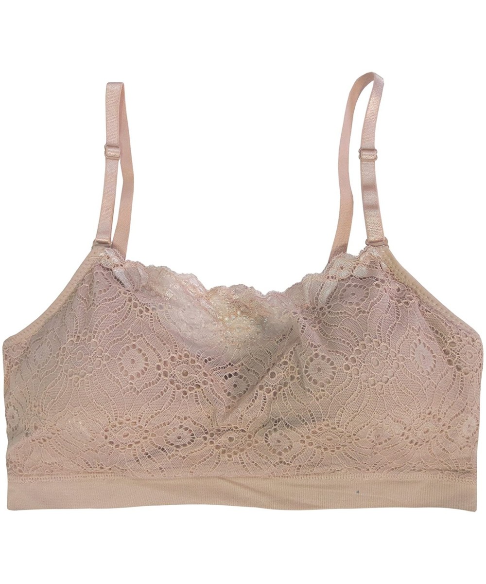 Bras Seamless Lace Coverage Bra - Rose Dust - C512DHRRSDB