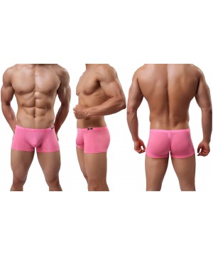 Boxer Briefs Men's Silky Boxer Briefs Short Leg Underwear Pack Health to Wear - 4pack-a03 - CP186TTQ4H0