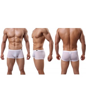 Boxer Briefs Men's Silky Boxer Briefs Short Leg Underwear Pack Health to Wear - 4pack-a03 - CP186TTQ4H0