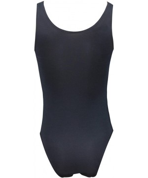 Undershirts Men's One Piece Shirt Leotard Sheath Closed Bodysuit Leotard Top Underwear - Black - CI18CQZW9E4