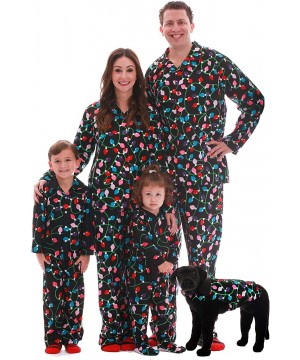 Sleep Sets Matching Christmas Pajamas for Family and Couples - Christmas Lights - Womens - CL18E8K5ZAU