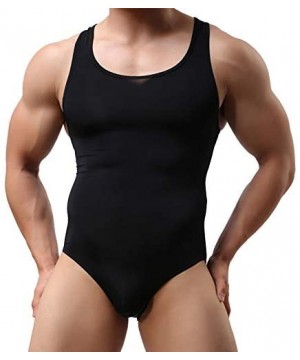 Undershirts Transparent Shirt Men Undershirt Gay Underwear Men Bodysuit Mankini Swimsuit Pouch Bulge Mens Jumpsuit Leotard - ...