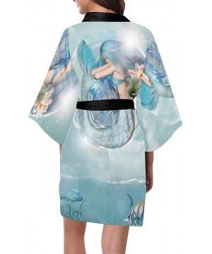 Robes Custom Universe Starry Night Women Kimono Robes Beach Cover Up for Parties Wedding (XS-2XL) - Multi 4 - CV194S4R94N