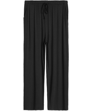 Sleep Bottoms Men's Lounge Pants - Black - CL12M97RM8V