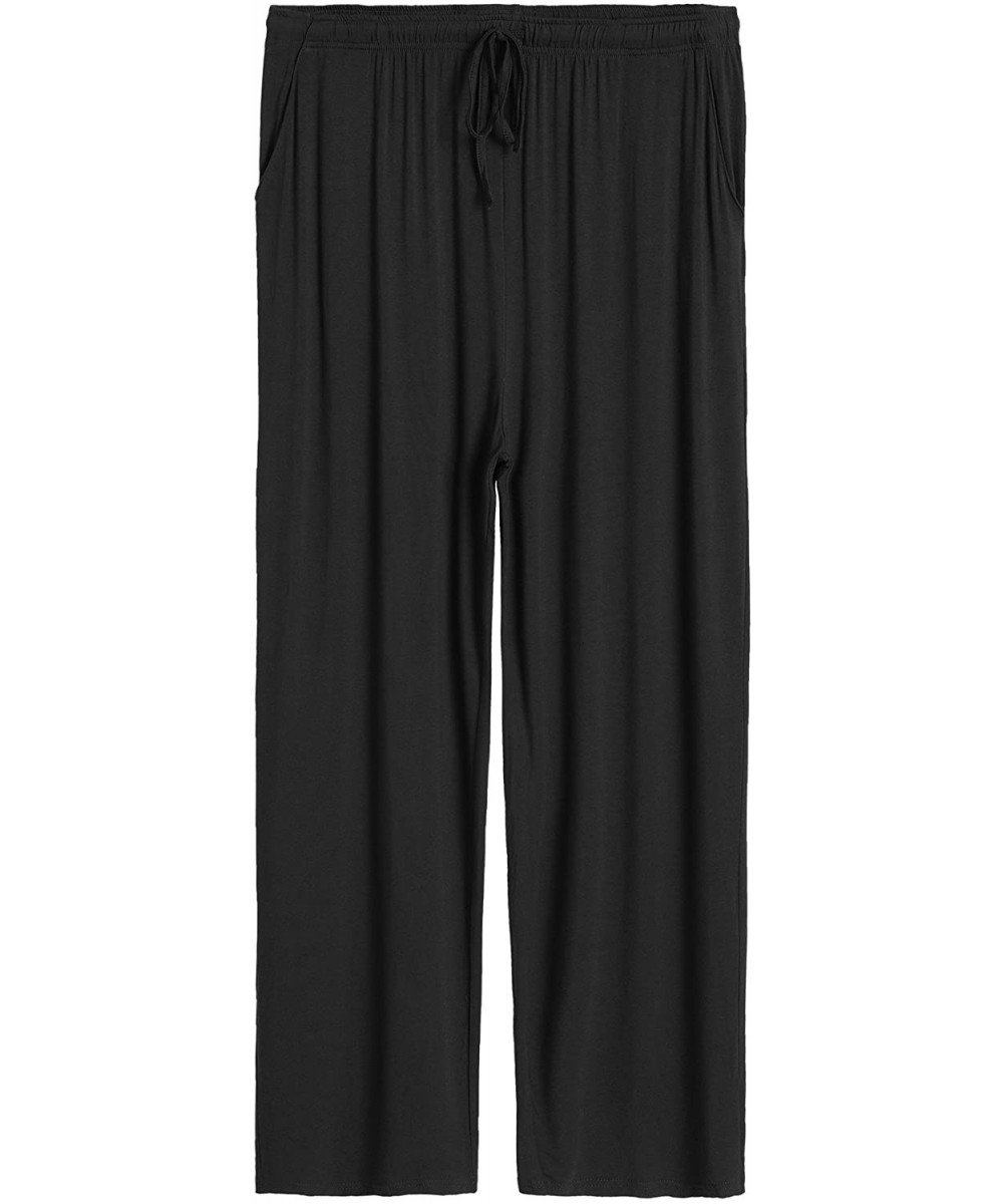 Sleep Bottoms Men's Lounge Pants - Black - CL12M97RM8V