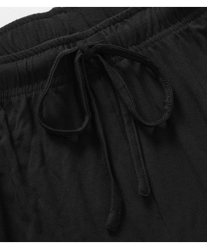 Sleep Bottoms Men's Lounge Pants - Black - CL12M97RM8V