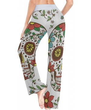 Bottoms Women's Fashion Yoga Pants Palazzo Casual Print Wide Leg Lounge Pants Comfy Casual Drawstring Long Pajama Pants - Sug...