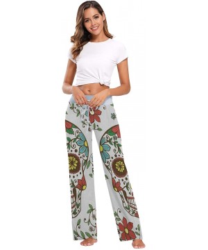 Bottoms Women's Fashion Yoga Pants Palazzo Casual Print Wide Leg Lounge Pants Comfy Casual Drawstring Long Pajama Pants - Sug...