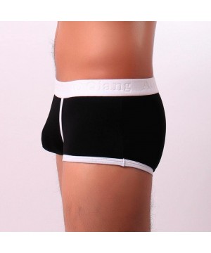 Boxer Briefs Men's Sexy Briefs Underwear Boxer Brief Modal Shorts Pouches Fly Trunks Underpants - Black - CH180GLMI7Q