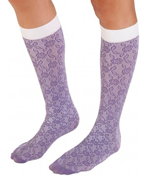 Nightgowns & Sleepshirts Women's Compression Lace Trouser Socks - Mild 8-15 mmHg Lavender - CR185KN4NCW