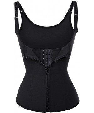 Shapewear Women Waist Trainer Cincher Vest for Weight Loss Tummy Control Body Shaper with Hooks and Adjustable Straps - Black...