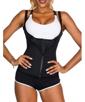 Shapewear Women Waist Trainer Cincher Vest for Weight Loss Tummy Control Body Shaper with Hooks and Adjustable Straps - Black...