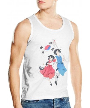 Undershirts Hetalia Adult Tank Top Cotton Sleeveless T-Shirts Casual Workout Muscle Athletic Vest Undershirts Black - White -...