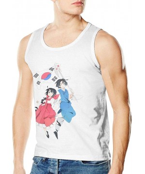 Undershirts Hetalia Adult Tank Top Cotton Sleeveless T-Shirts Casual Workout Muscle Athletic Vest Undershirts Black - White -...