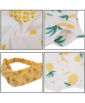 Sets Women's Cute Pineapple Print Tee and Shorts Sleepwear Pajama Set - C418WT6WNGD