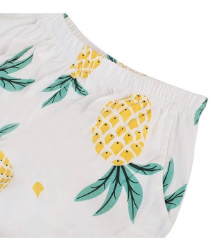 Sets Women's Cute Pineapple Print Tee and Shorts Sleepwear Pajama Set - C418WT6WNGD