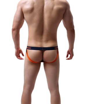 Briefs Mens Mesh Underwear Super Elastic Breathable Mesh fit Jockstrap - Black-o - C218UHNYSNI