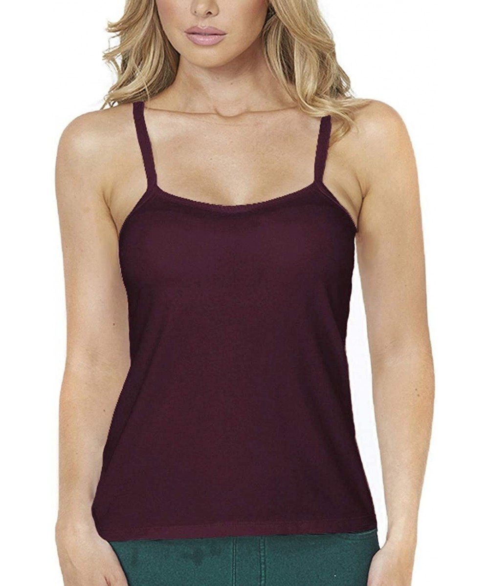 Camisoles & Tanks Underwire Smooth Seamless Cup Classic Camisole - Plum - CD18K0MIEIH