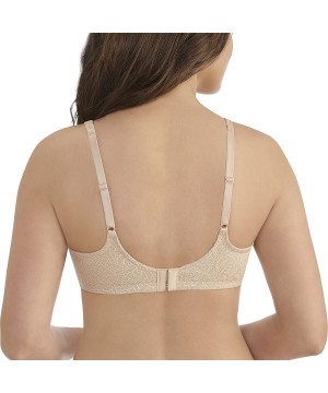 Bras Women's Body Shine Full Coverage Wirefree Bra 72298 - Honey Beige Jacquard - C418EMUGYRH