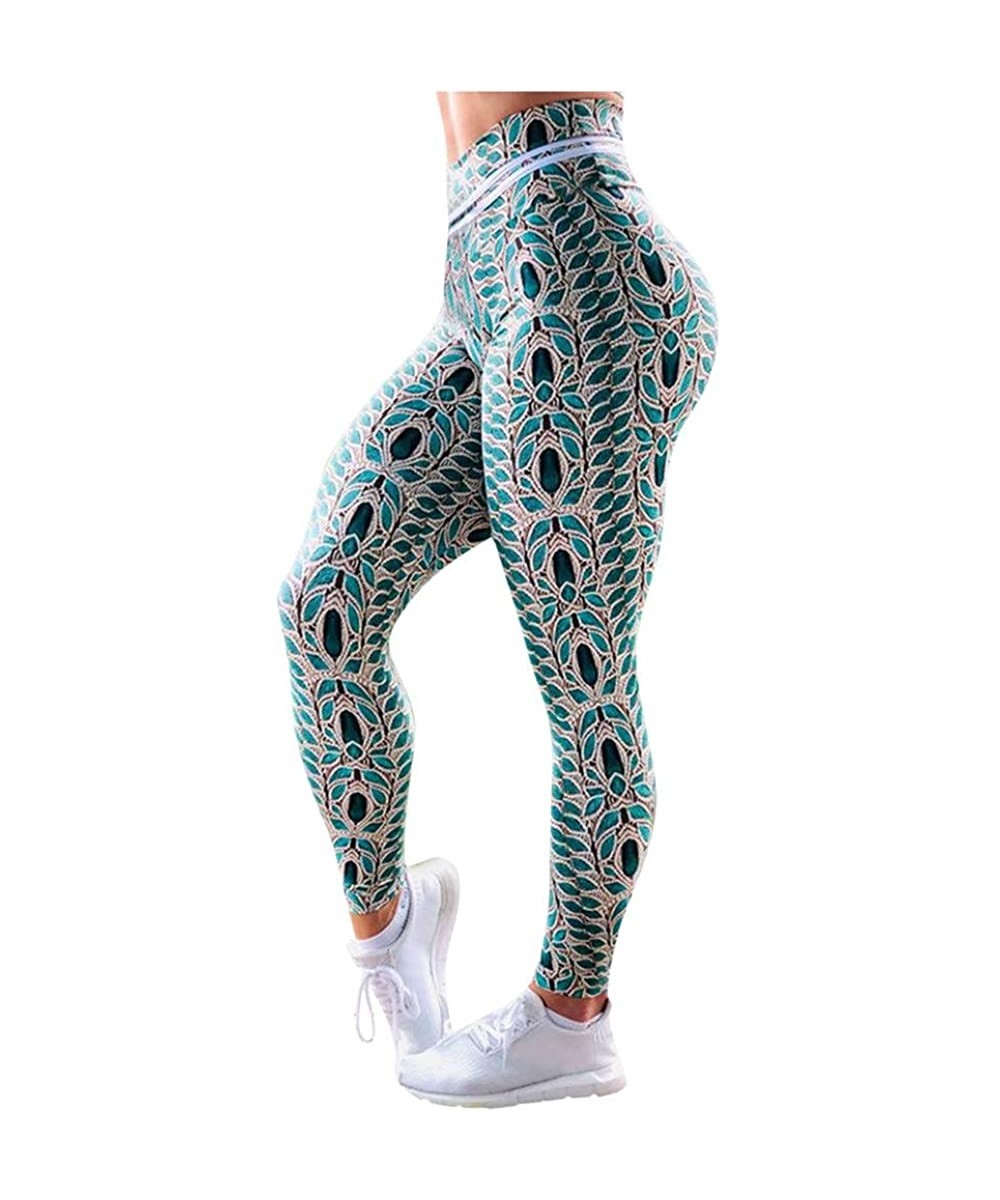 Robes Women's Heart Print Leggings Fitness Sports Running Yoga Athletic Pants - C - CC1983CUMZS