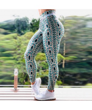 Robes Women's Heart Print Leggings Fitness Sports Running Yoga Athletic Pants - C - CC1983CUMZS