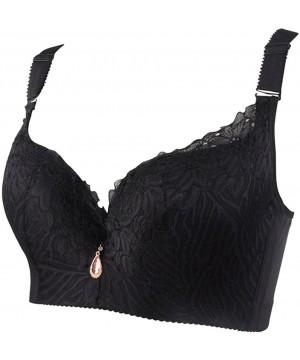 Bras Serious Cleavage Lace Push Up Bras for Women Full Plus Size - Black - C312NT8VPHG