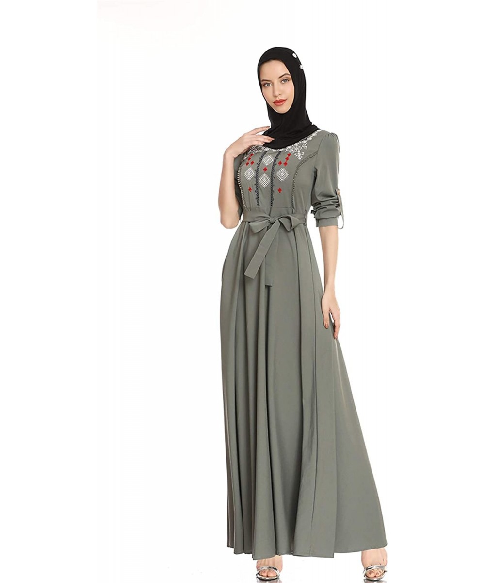 Robes Elegant Muslim Dresses for Women Long Dress Women Abaya Dress Islamic National Robe - A - CF19DWQAGQM