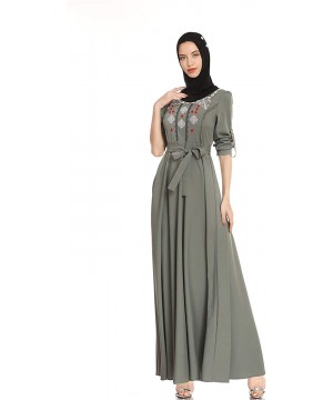 Robes Elegant Muslim Dresses for Women Long Dress Women Abaya Dress Islamic National Robe - A - CF19DWQAGQM