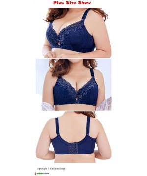 Bras Serious Cleavage Lace Push Up Bras for Women Full Plus Size - Black - C312NT8VPHG