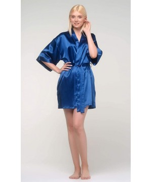 Robes Personalized Satin Robe with Personalized Name - Navy - CL199KN9X6E