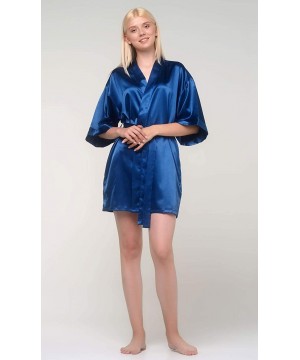 Robes Personalized Satin Robe with Personalized Name - Navy - CL199KN9X6E